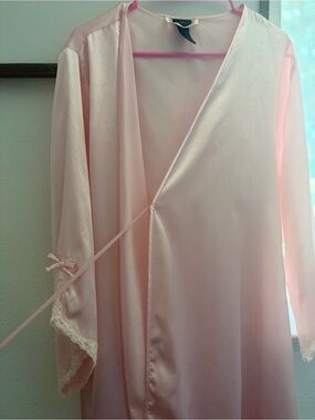 Ballerina Pink Coquette Bath Robe Lace and Bows